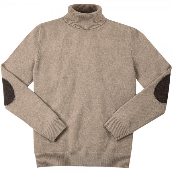 Pull à col roulé en laine Geelong pour homme » Luke «, beige, XL