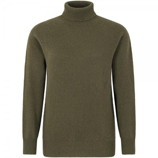 Ladies’ Turtleneck Sweater, Dark Green, Size L