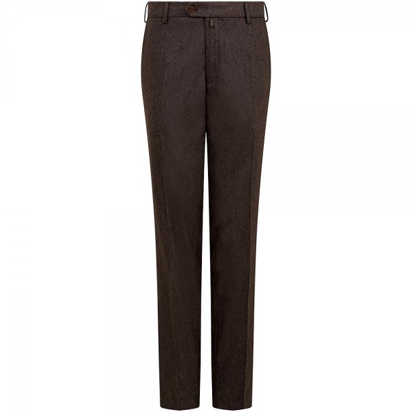 Meyer »Bonn« Men's Flannel Trousers, Brown, Size 27