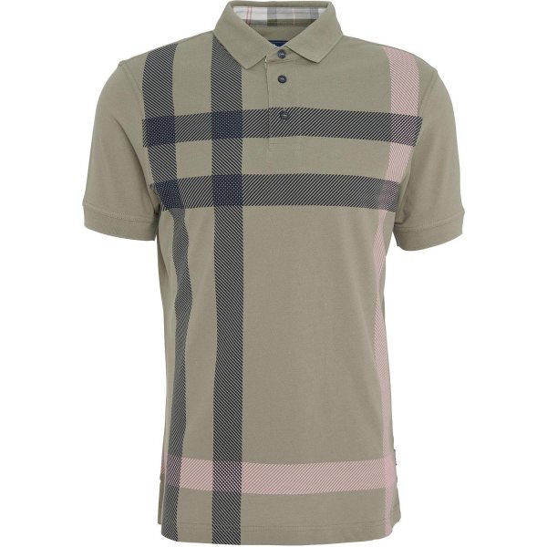 Barbour »Blaine« Men's Polo Shirt, Dusty Green, Size S