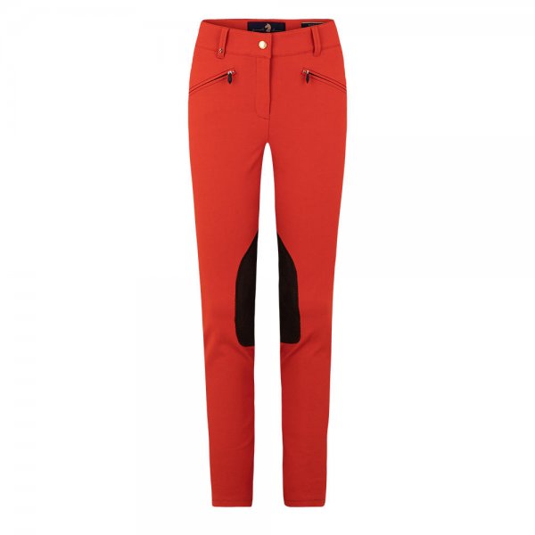 Pantalon pour femme Pamela Henson » Soho «, coton bi-stretch, rouge moscat, 40