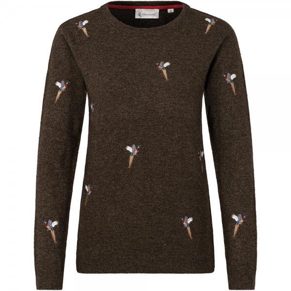 Hartwell »Amanda« Ladies Sweater, »Pheasants«, Brown, Size L