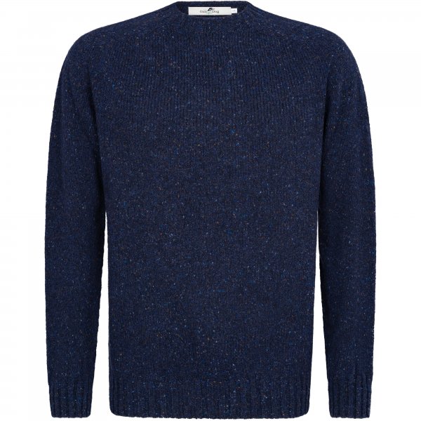 Men’s Donegal Sweater, Dark Blue, Size S
