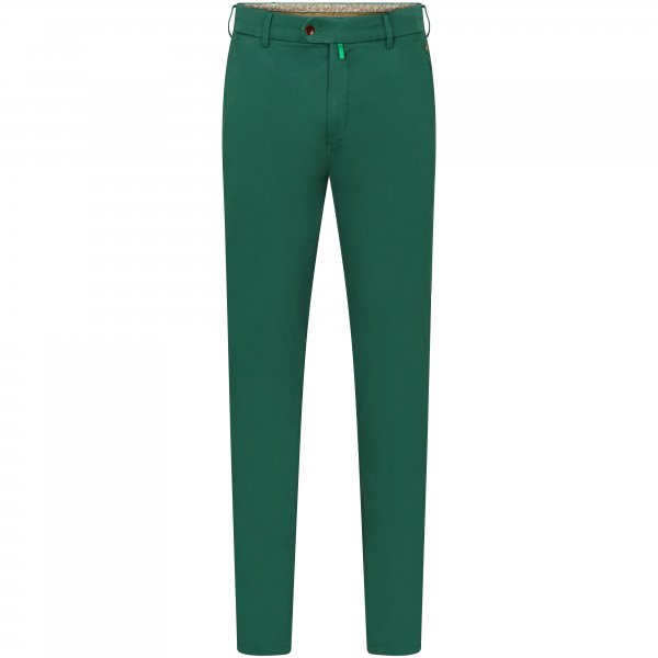 Meyer »Bonn« Men's Trousers, Cotton/Silk, Green, Size 27