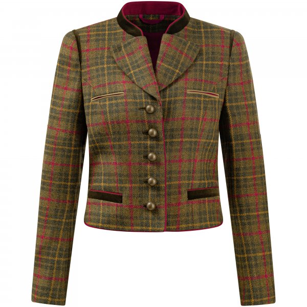 Stajan »Arosa« Ladies' Blazer, Green/Red/Mustard, Size 42