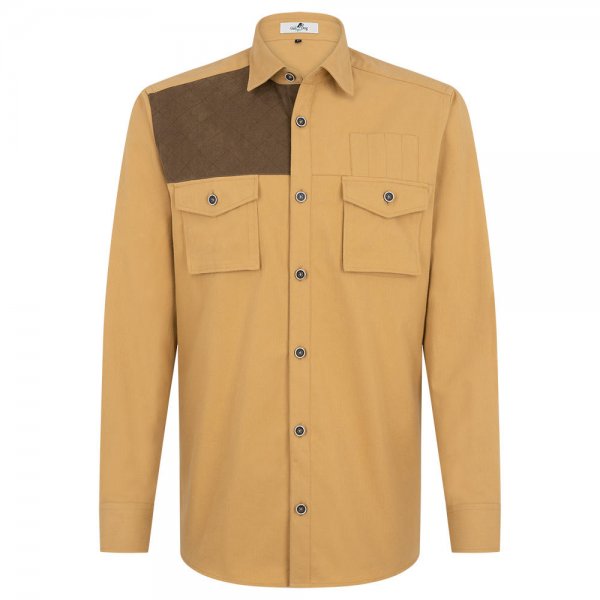 Camisa »Safari« para hombre, sarga de algodón, »sabana«, talla 39
