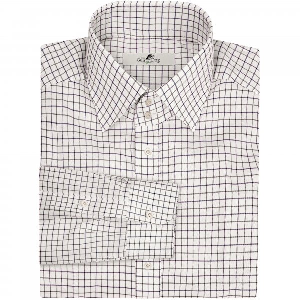 Męska koszula „Collin”, tkanina twill, beżowa/brązowa/niebieska, rozmiar 42