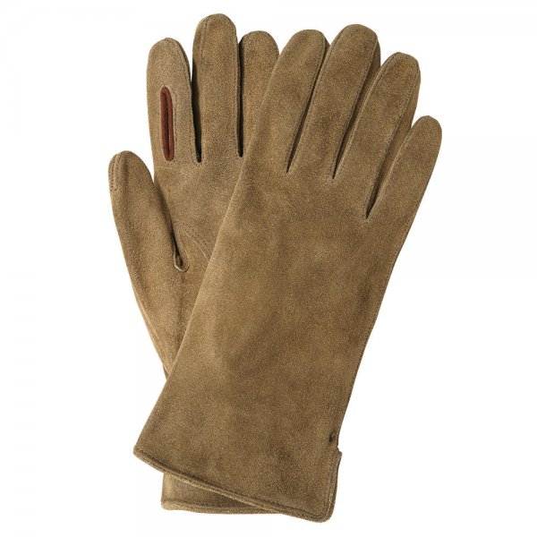 MERAN Men’s Shooting Gloves, Goat Suede, Unlined, Beige, Size 8.5