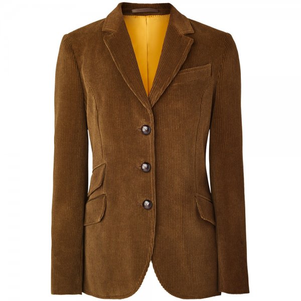 Blazer in velluto a costine da donna, marrone, taglia 40