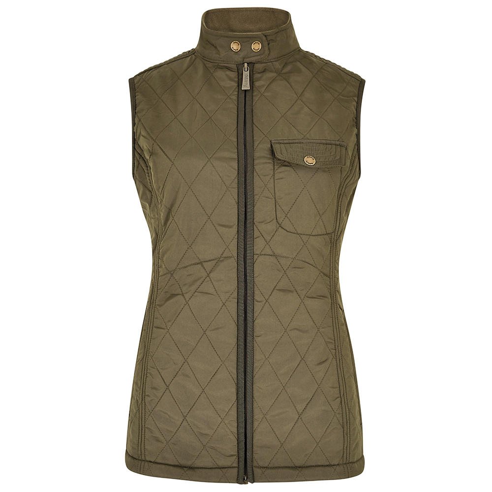 Dubarry Rathdown Ladies Quilted Vest Olive Size 36 Vests The GunDog Affair