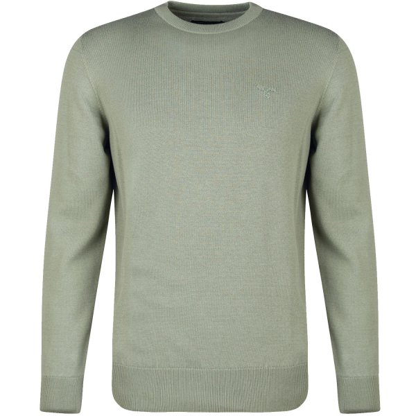 Barbour Men's Crew Neck Sweater, Pima Cotton, Agave Green, Size L