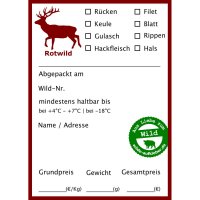 Etiquetas de caza de bolsa para envasado al vacío, ciervo venado