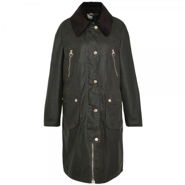 Barbour »Ebberston« Ladies’ Waxed Coat, Olive/Ancient, Size 42