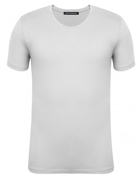 T-shirt à encolure ronde pour homme, couleur blanc éclatant, taille M