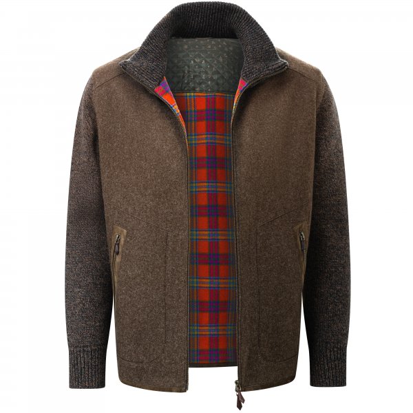 Habsburg Herren Loden-Strick-Jacke »Hans«, schlamm, Größe 50