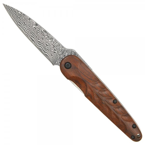 Coltello a serramanico »Higo-Drop-Point«, Suminagashi, Cocobolo