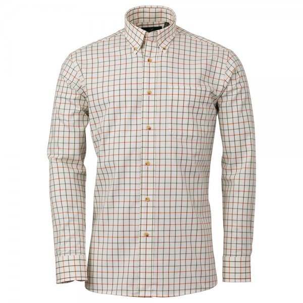 Laksen »Dave« Men's Shirt, Green/Brown/Orange, Size XL