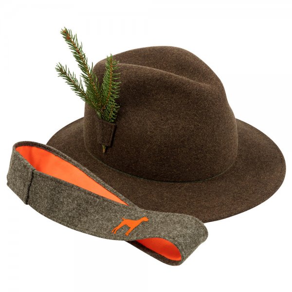 Kepka męski kapelusz myśliwski „Herwig”, oliwkowy, dwustronna opaska, rozmiar 56
