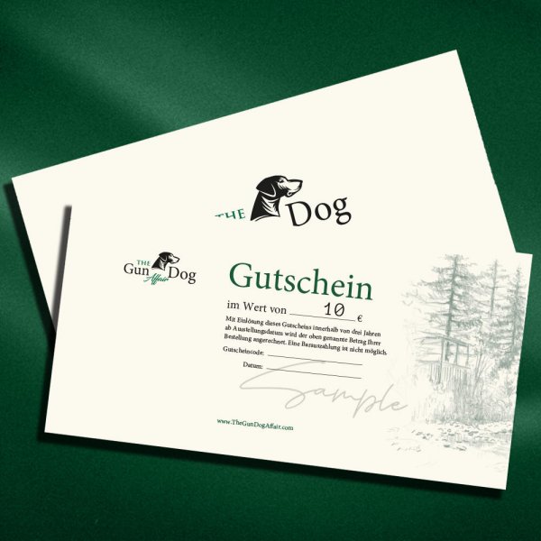 »The GunDog Affair« Gutschein, 10 €, gedruckt