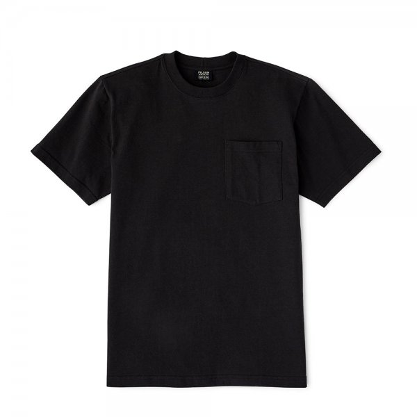Filson Short Sleeve Outfitter Solid One-Pocket T-shirt, Faded black, M