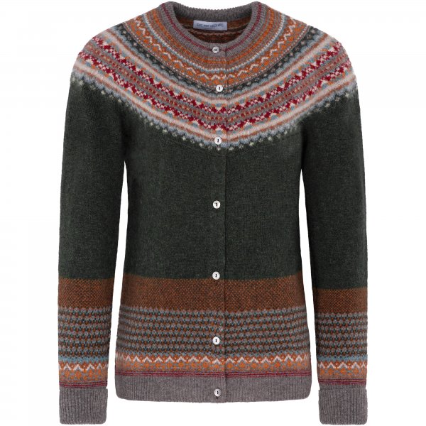 Eribé Ladies’ Fair Isle Cardigan, Bracken, Size L