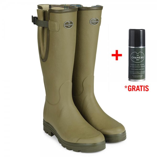 Le Chameau Herren-Gummistiefel Vierzon, Jerseyfutter, Vert Vierzon, Größe 45