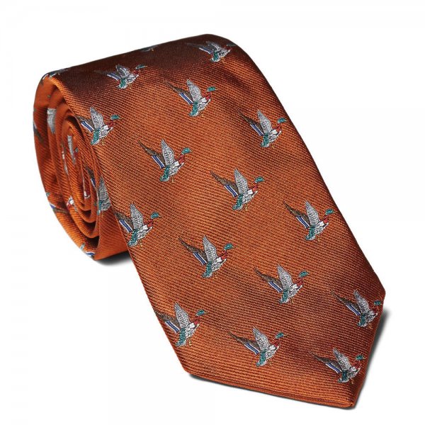 Cravate Purdey »Flying Ducks«, orange