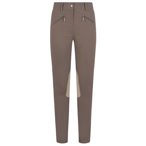 Pantalon pour femme Pamela Henson » Soho «, coton bi-stretch, chocolat, 34
