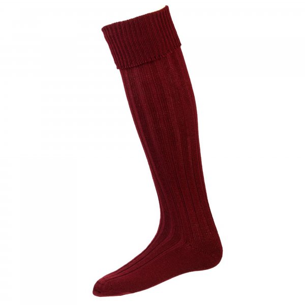 Chaussettes chasse p. homme House of Cheviot JURA, burgundy, M (42-44)