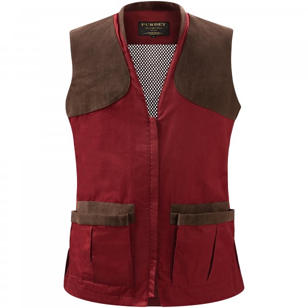 Purdey Men’s Shooting Vest, Audley Red, Size XXXL