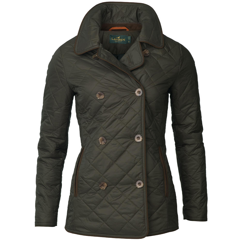 Laksen Bath Ladies Quilted Caban Olive 34 Coats The GunDog