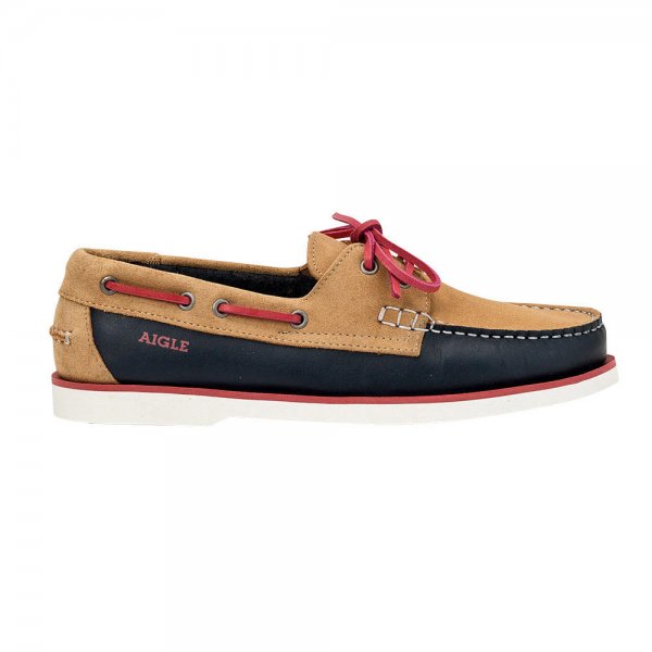 Aigle »Nubila« Boat Shoes, Beige/Narval, Size 38