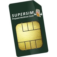SUPERSIM Prepaid Multi-network SIM Card, incl. € 5 Initial Credit