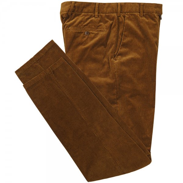 Meyer »Bonn« Men's Cashmere Corduroy Trousers, Saffron, Size 26