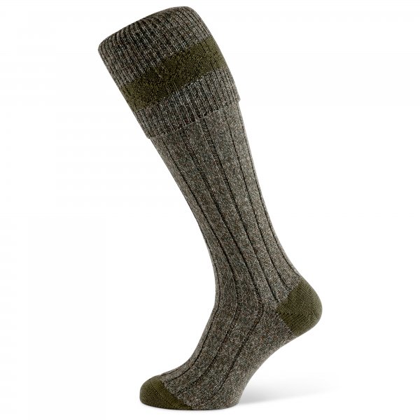Chaussettes de chasse PENNINE » BYRON «, derby olive, taille S (36-39)