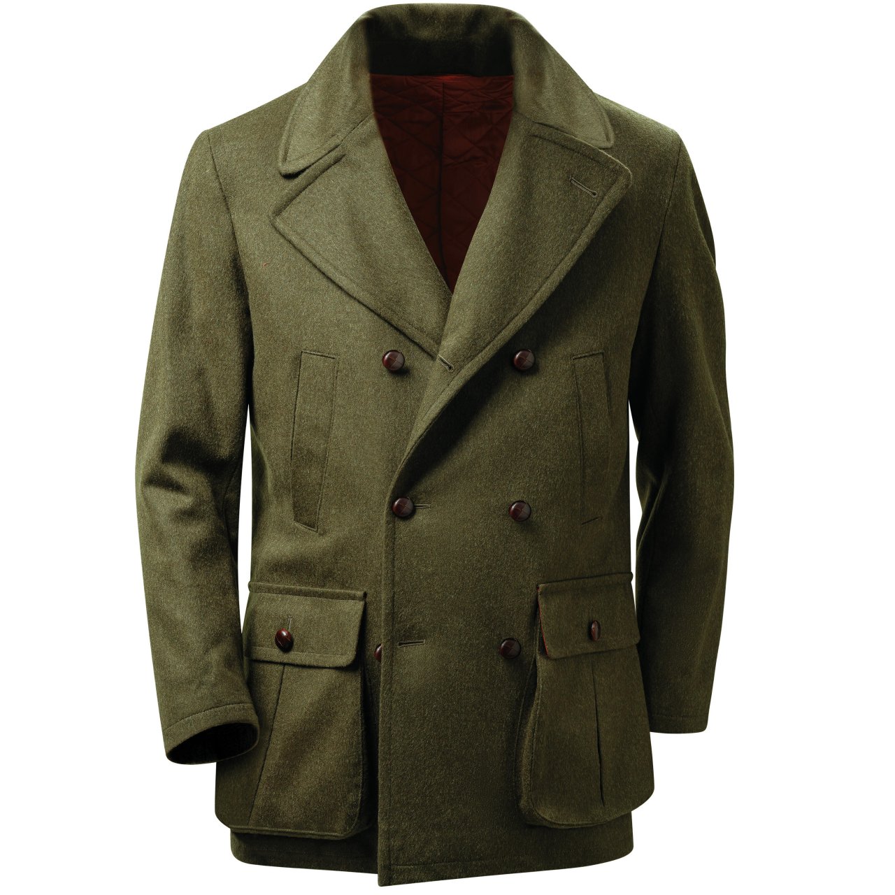 Classic caban jacket with quilted lining deals