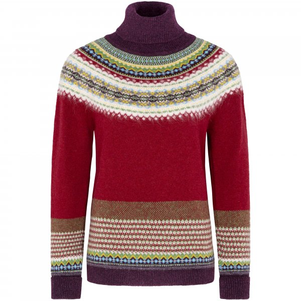 Suéter de cuello alto para mujer Eribé Fair Isle, Hemlock, talla XS