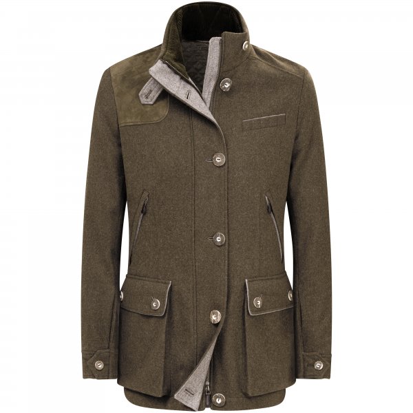 Veste en loden pour femme Habsburg » Anita «, boue/ardoise, taille 38