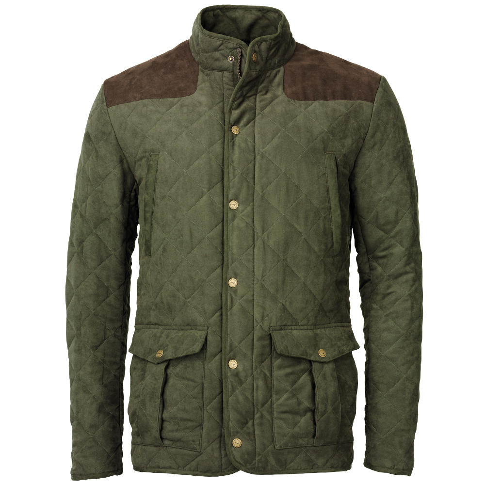 Laksen Men's Quilted Jacket »Hampton«, Green, Size M | Jackets & Coats ...