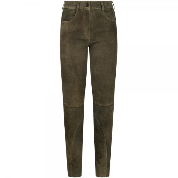 Habsburg »Zita« Ladies’ Leather Trousers, Sage, Size 36