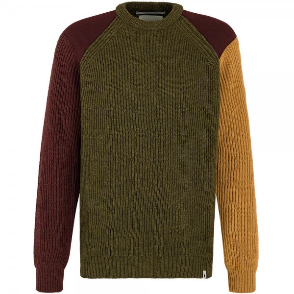 Suéter para hombre Peregrine »Thomas«, v. oliva/rojo/trigo, talla XXL
