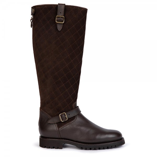 Penelope Chilvers Idaho Quilted Boots, Bitter Chocolate, Size 39