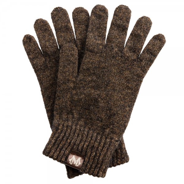 Gloves, Possum Merino, Grey/Brown Melange, Size M