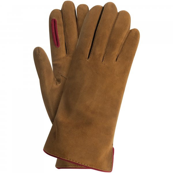 Guantes de tiro para mujer BOZEN, piel de cabra, sin forro, marrón, talla 7