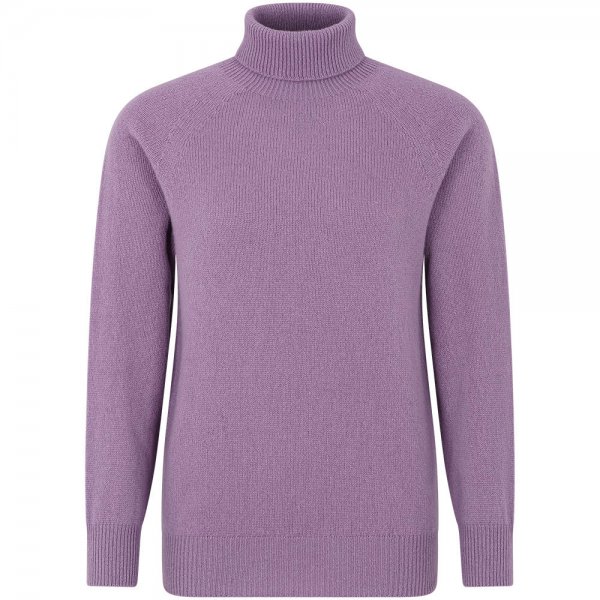 Ladies’ Turtleneck Sweater, Mauve, Size L
