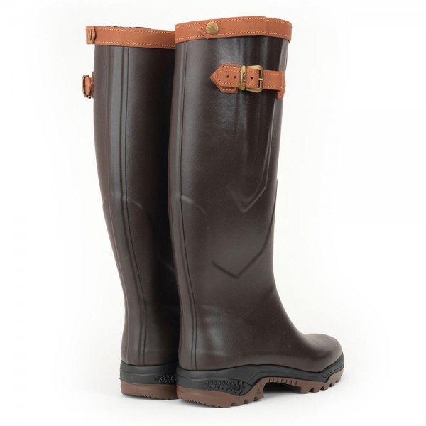 Aigle Parcours 2 Signature PF Rubber Boots Wide Brown Size 39 Shoes Boots The GunDog Affair