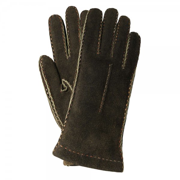 PRATO Ladies Gloves, Goat Suede, Cashmere, Multi-coloured, Size 6.5