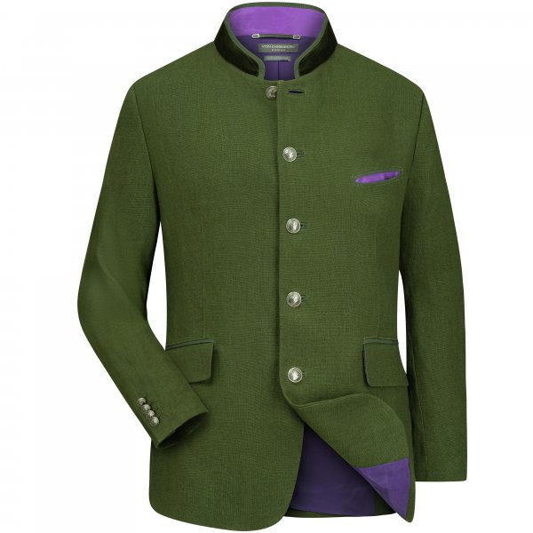 Chaqueta tradicional hombre VON DÖRNBERG »Konrad«, lino antiguo, verde osc., 54