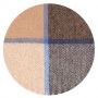 wool white to brown with medium blue over check