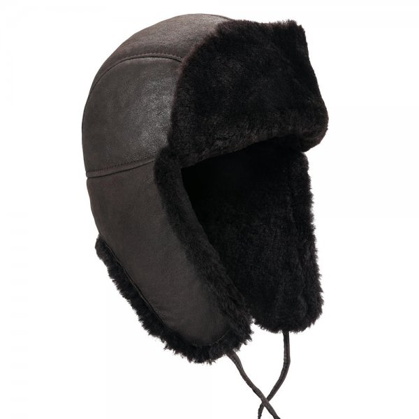 Werner Christ »Sibirien« Lambskin Hat, Dark Brown, Size 58